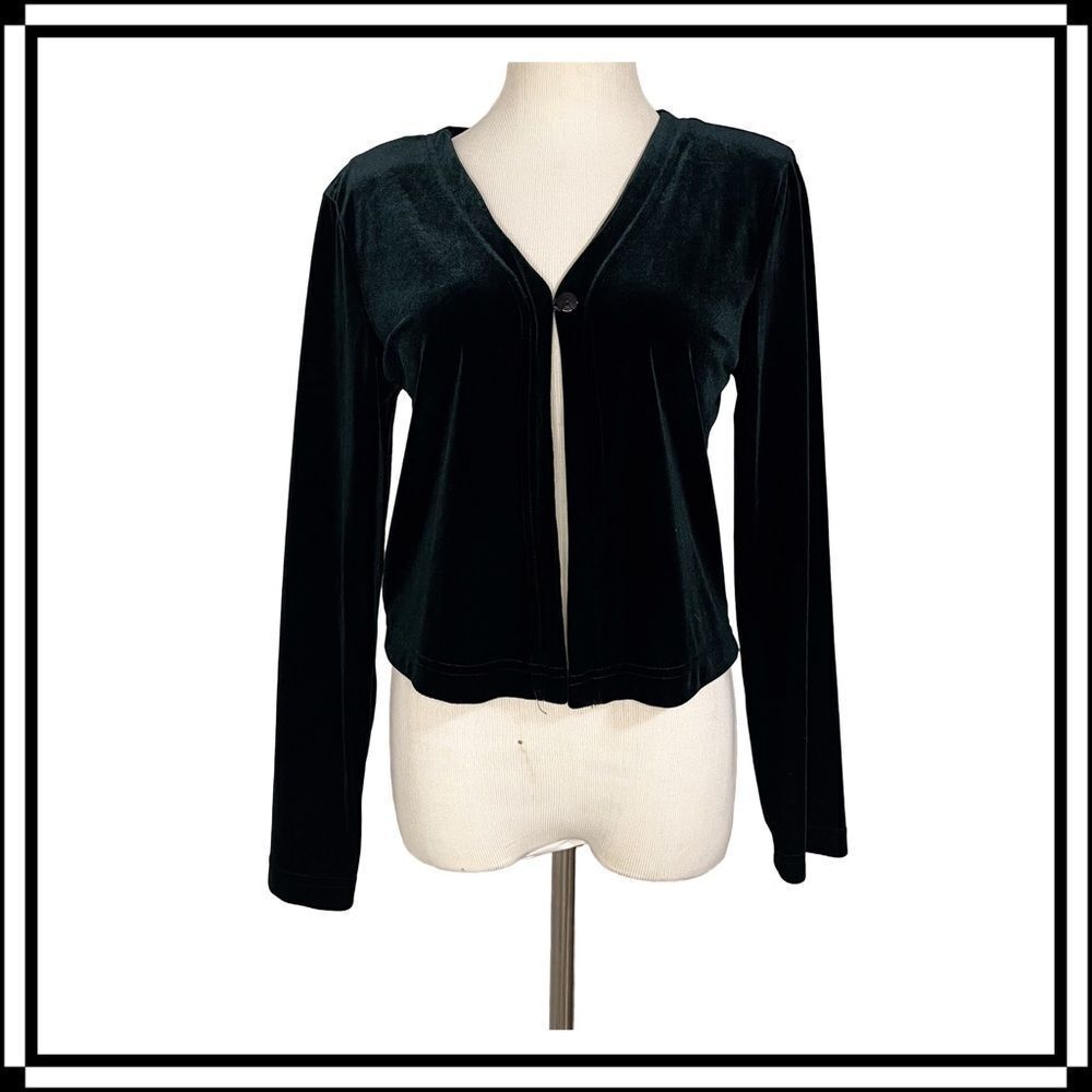 EUC!! Vintage!! Dark Green Cardigan/Cover up, Size 10